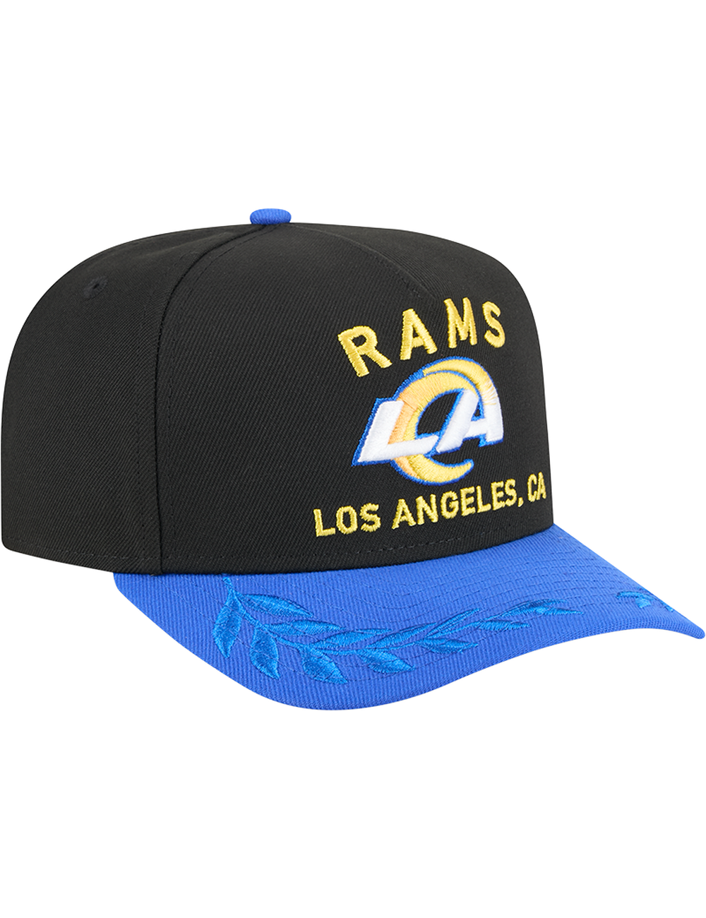 Los Angeles Rams New Era NFL 25 Draft Pre-Curved 9FIFTY A-Frame Snapback Hat - Black