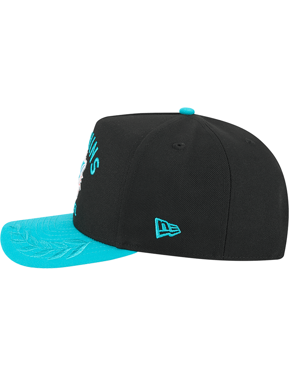 Miami Dolphins New Era NFL 25 Draft Pre-Curved 9FIFTY A-Frame Snapback Hat - Black