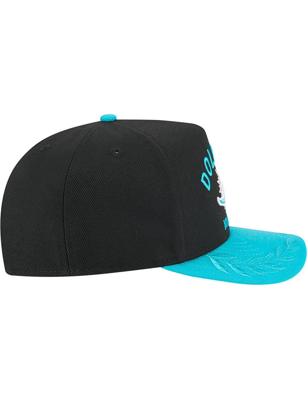 Miami Dolphins New Era NFL 25 Draft Pre-Curved 9FIFTY A-Frame Snapback Hat - Black