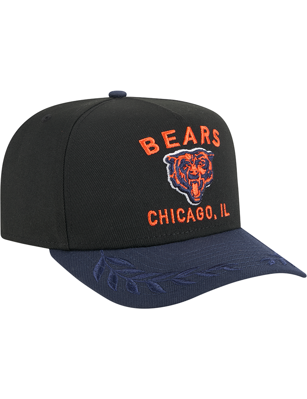 Chicago Bears New Era NFL 25 Draft Pre-Curved 9FIFTY A-Frame Snapback Hat - Black