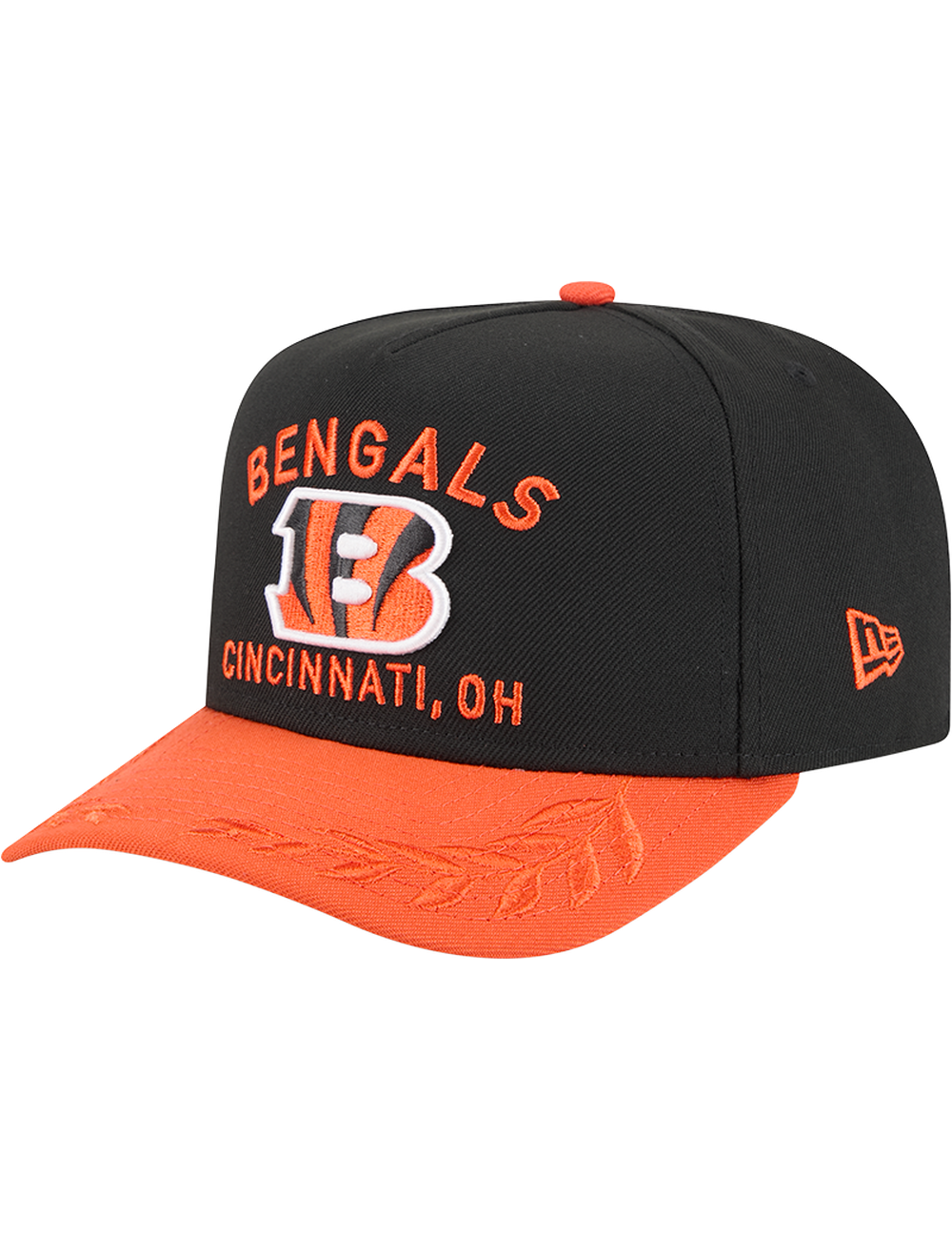 Cincinnati Bengals New Era NFL 25 Draft Pre-Curved 9FIFTY A-Frame Snapback Hat - Black