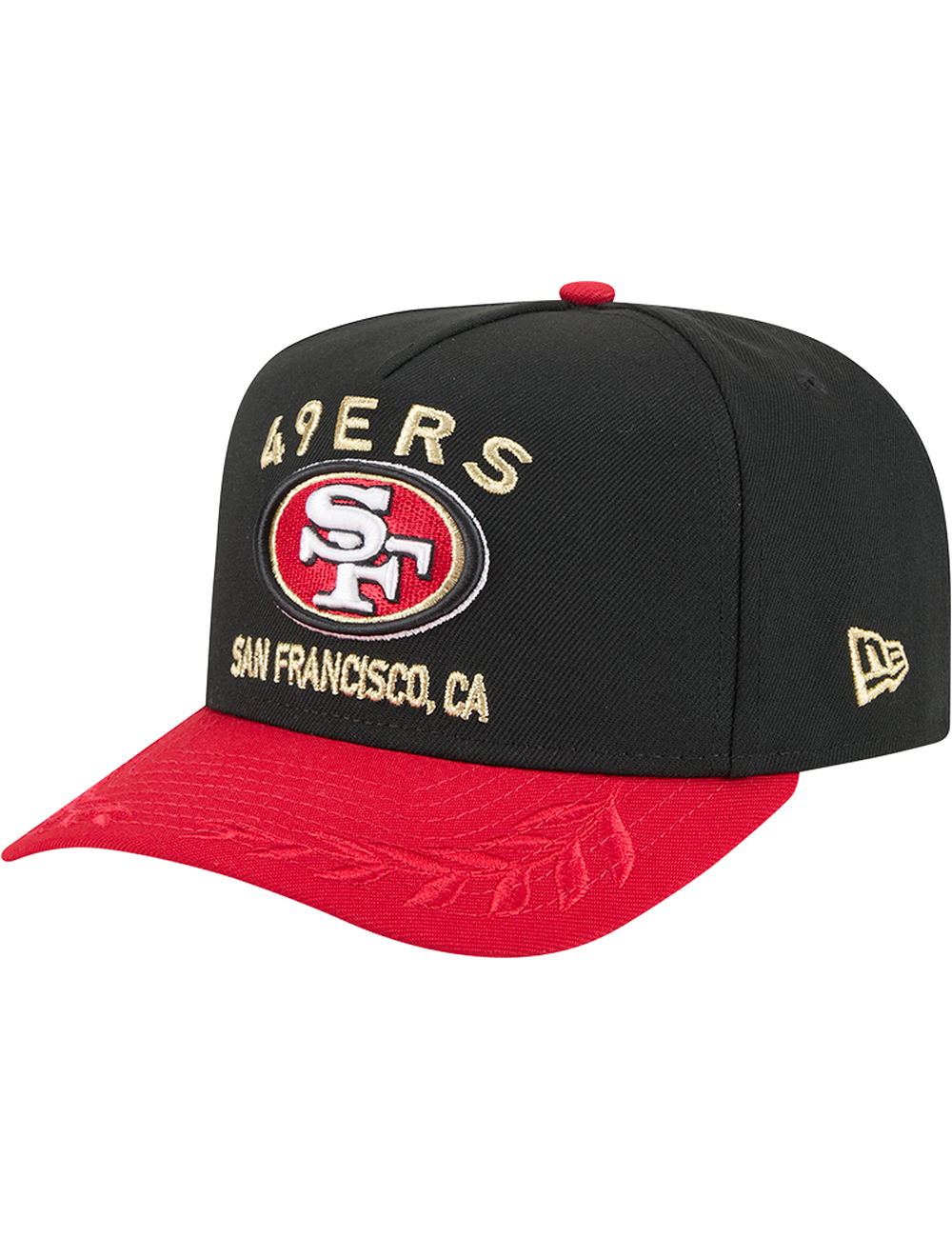 San Francisco 49ers New Era NFL 25 Draft Pre-Curved 9FIFTY A-Frame Snapback Hat - Black