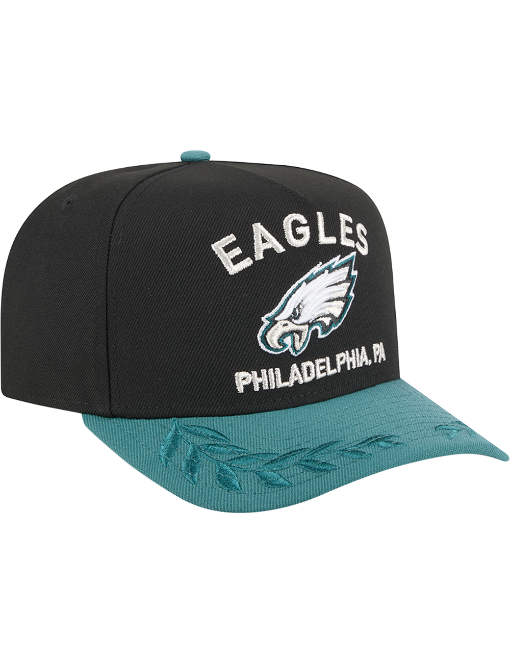 Philadelphia Eagles New Era NFL 25 Draft Pre-Curved 9FIFTY A-Frame Snapback Hat - Black