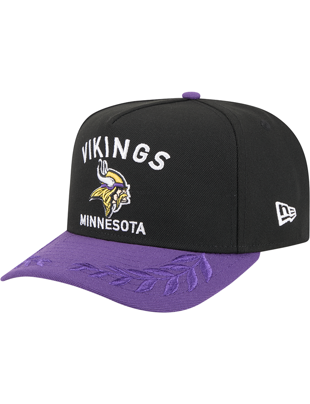 Minnesota Vikings New Era NFL 25 Draft Pre-Curved 9FIFTY A-Frame Snapback Hat - Black