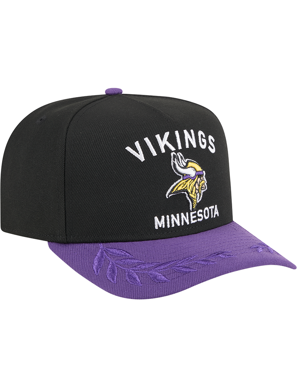 Minnesota Vikings New Era NFL 25 Draft Pre-Curved 9FIFTY A-Frame Snapback Hat - Black