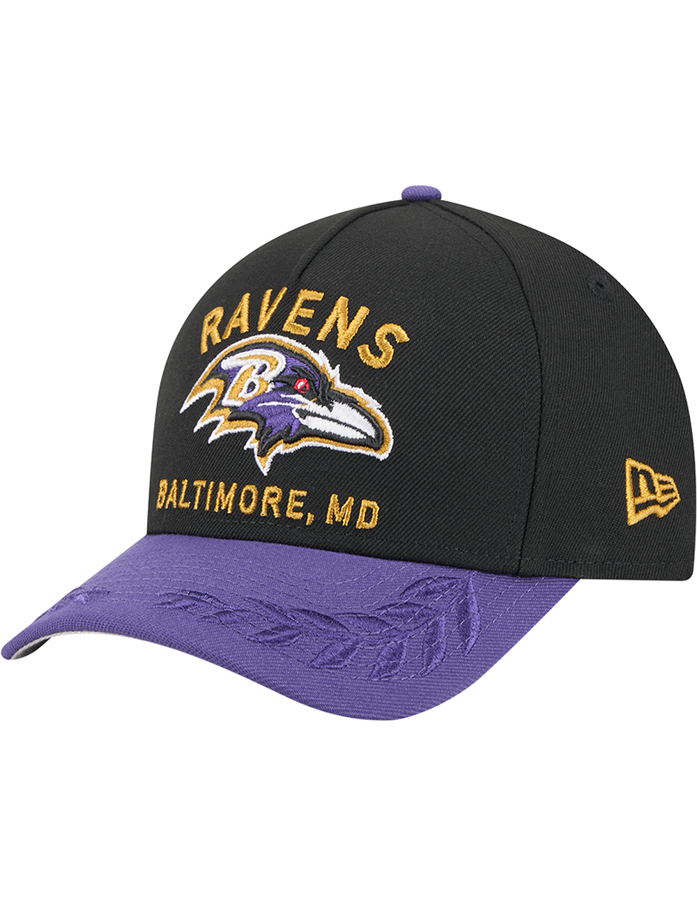 Baltimore Ravens New Era NFL 25 Draft 9FORTY M-Crown Snapback Hat - Black