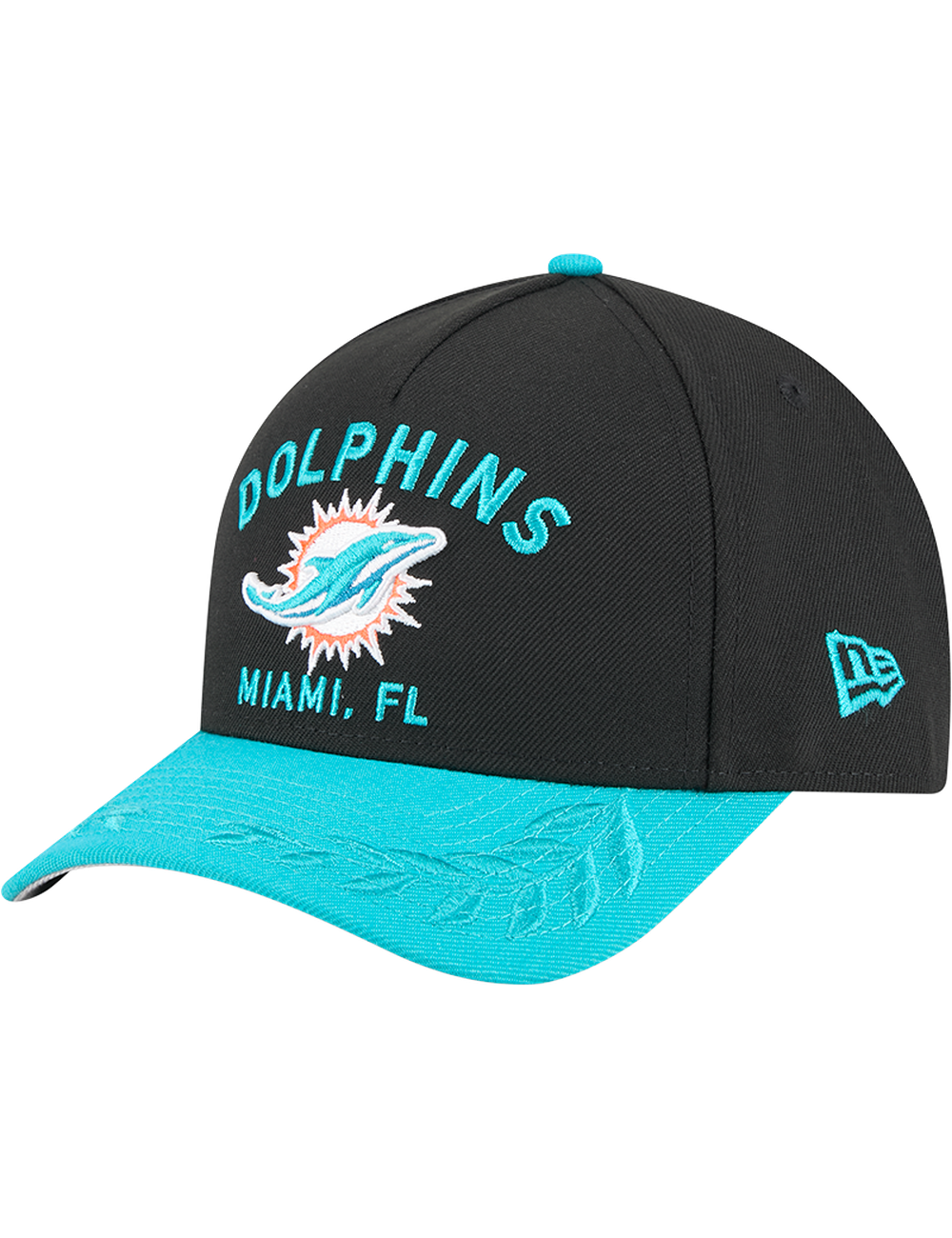Miami Dolphins New Era NFL 25 Draft 9FORTY M-Crown Snapback Hat - Black