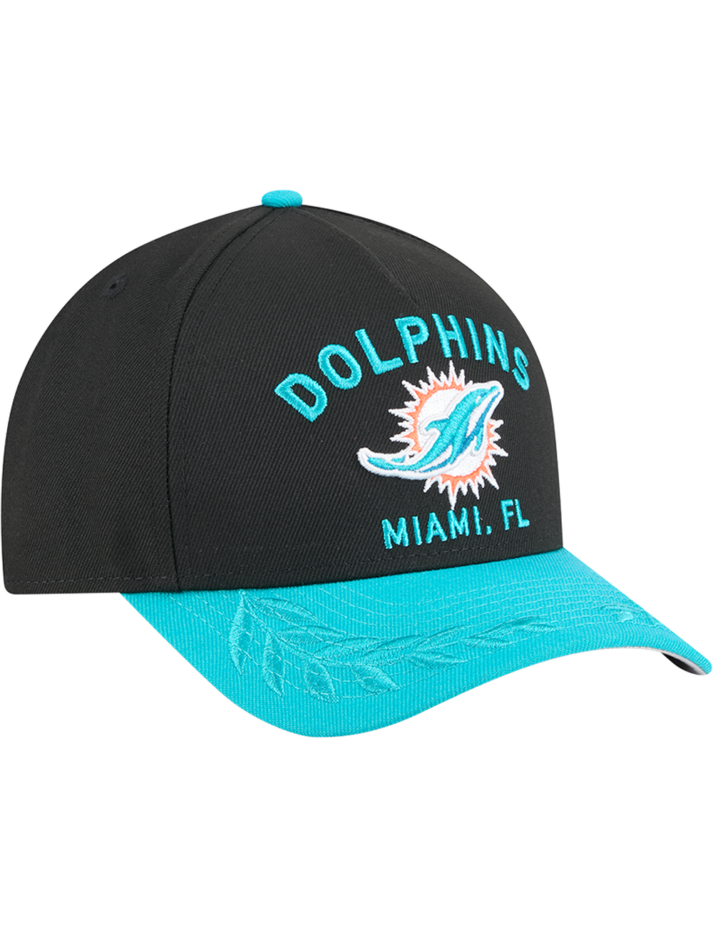 Miami Dolphins New Era NFL 25 Draft 9FORTY M-Crown Snapback Hat - Black