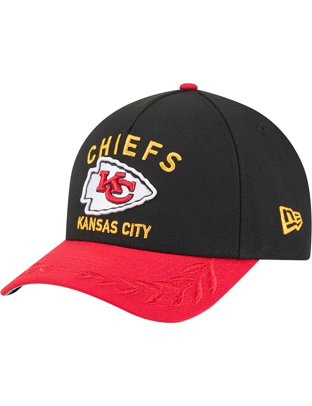 Kansas City Chiefs New Era NFL 25 Draft 9FORTY M-Crown Snapback Hat - Black