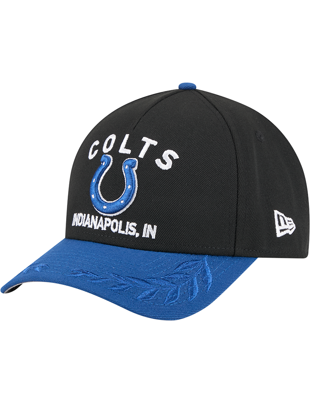 Indianapolis Colts New Era NFL 25 Draft 9FORTY M-Crown Snapback Hat - Black