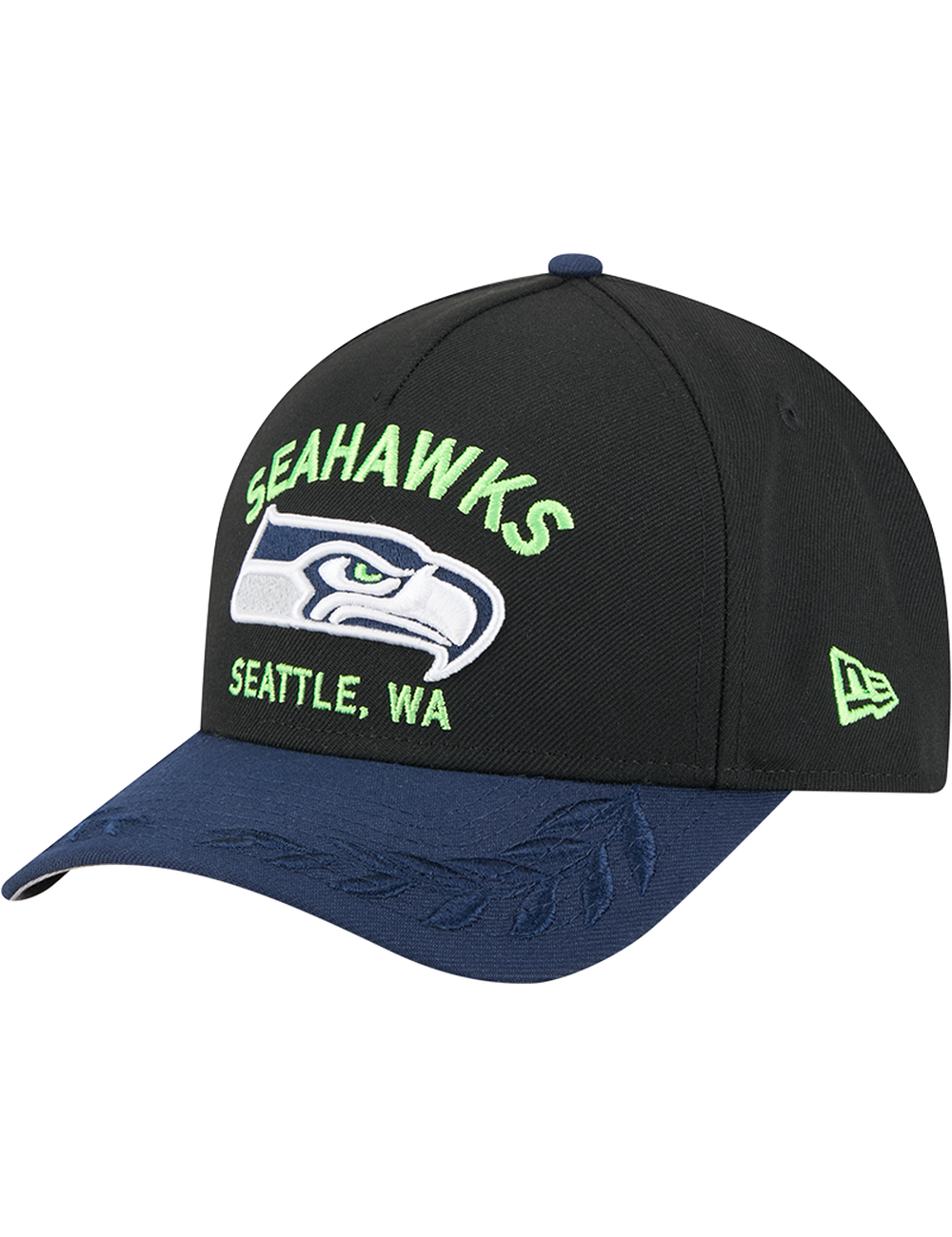 Seattle Seahawks New Era NFL 25 Draft 9FORTY M-Crown Snapback Hat - Black