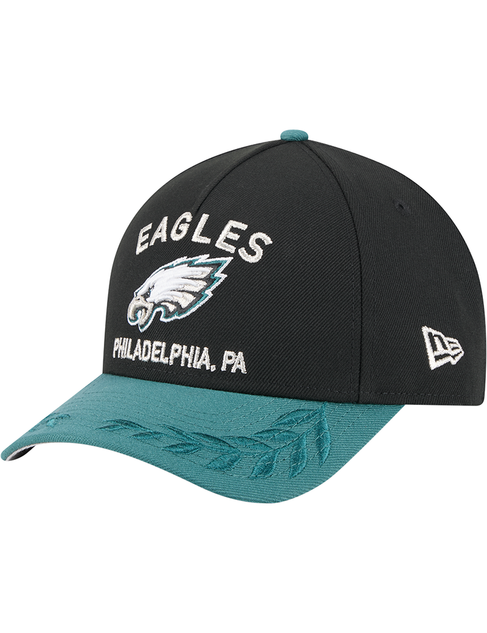 Philadelphia Eagles New Era NFL 25 Draft 9FORTY M-Crown Snapback Hat - Black
