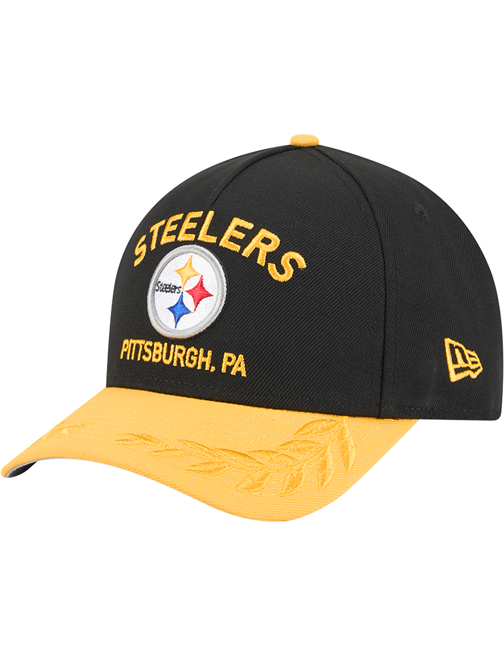 Pittsburgh Steelers New Era NFL 25 Draft 9FORTY M-Crown Snapback Hat - Black