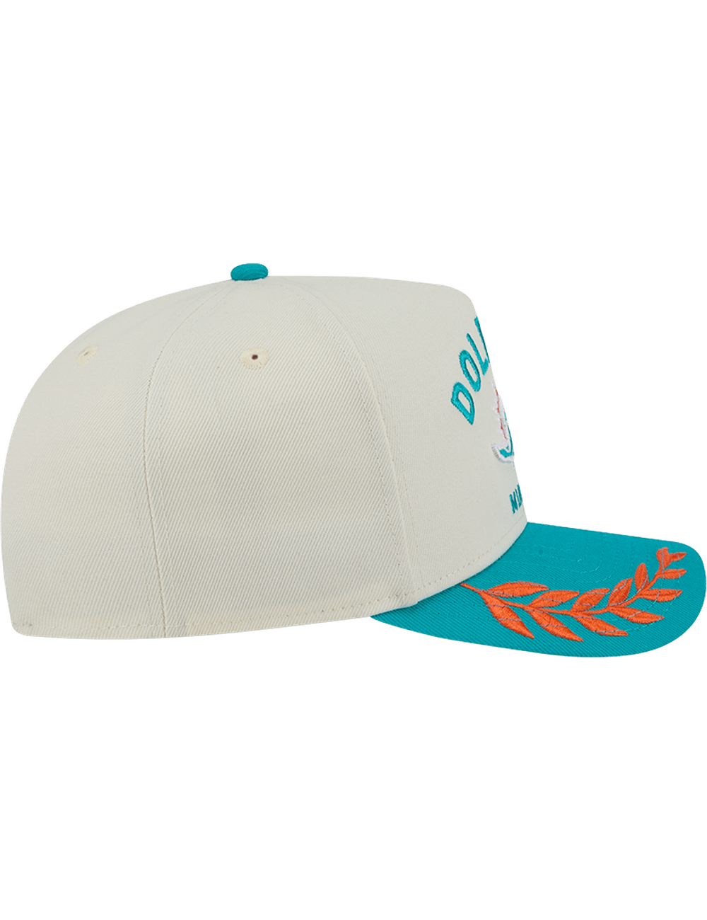 Miami Dolphins New Era NFL 25 Draft Pre-Curved 9FIFTY A-Frame Snapback Hat - Chrome