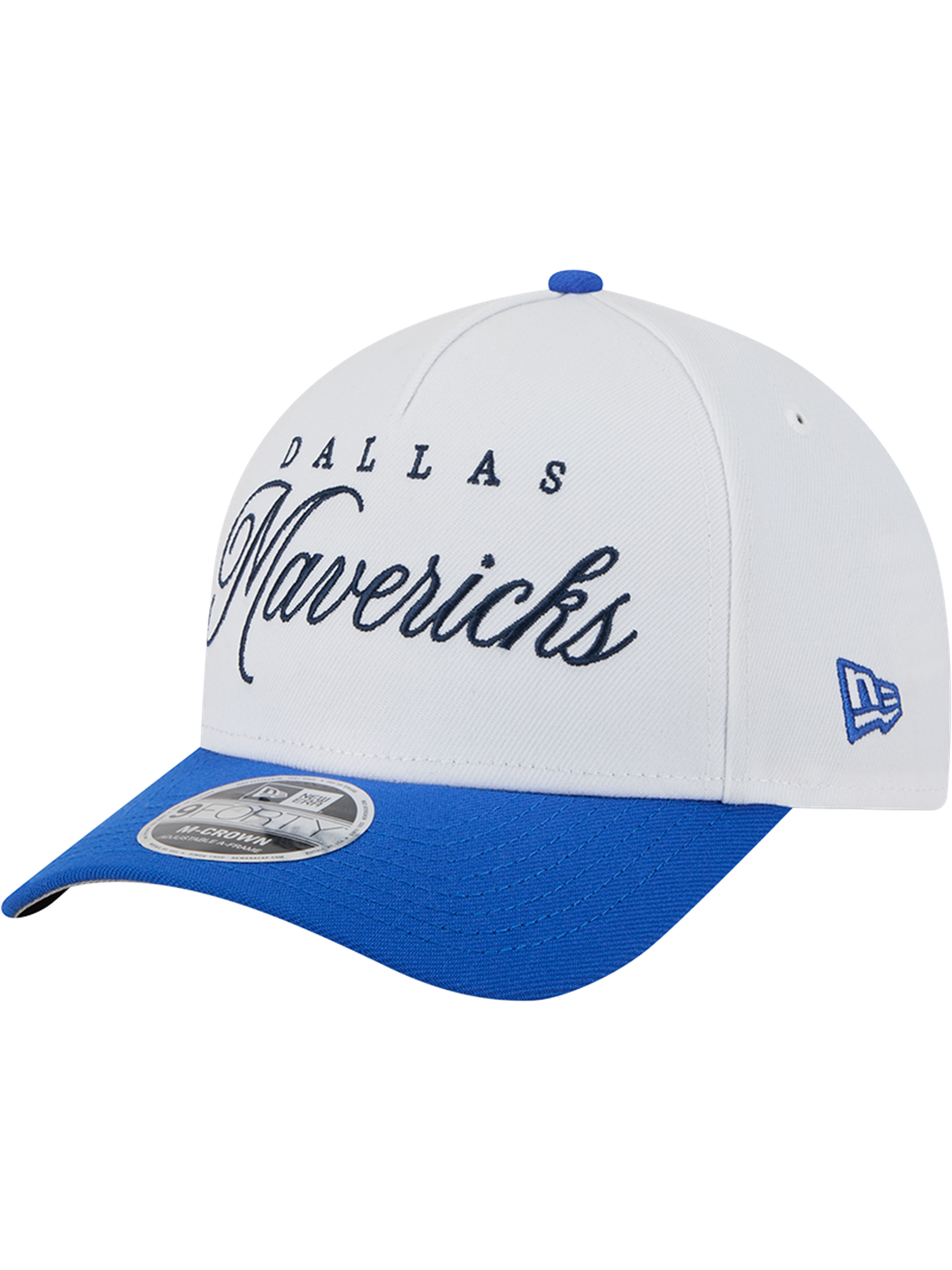 Dallas Mavericks New Era NBA 25 Draft 9FORTY M-Crown A-Frame Snapback Hat - White