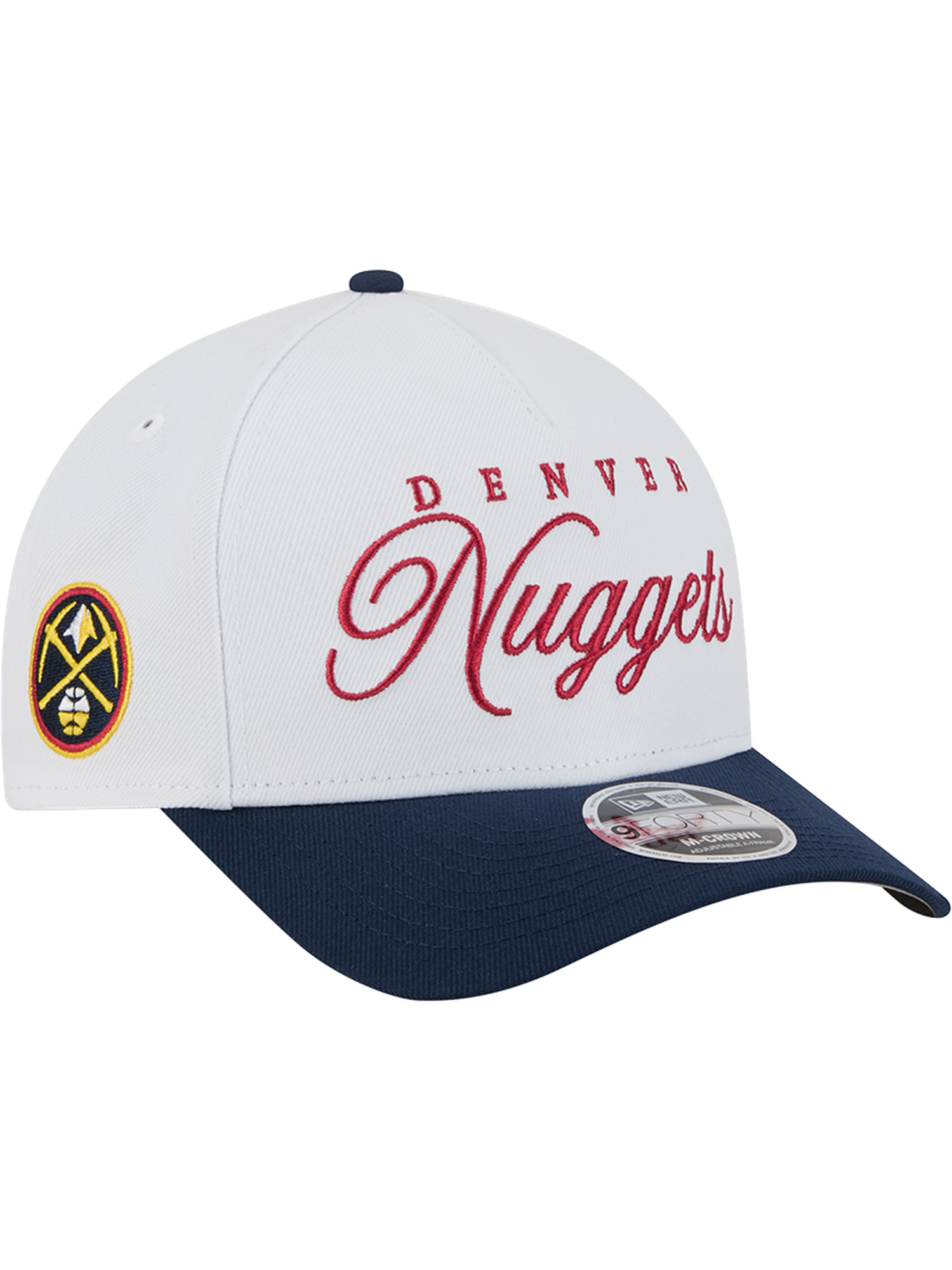 Denver Nuggets New Era NBA 25 Draft 9FORTY M-Crown A-Frame Snapback Hat - White