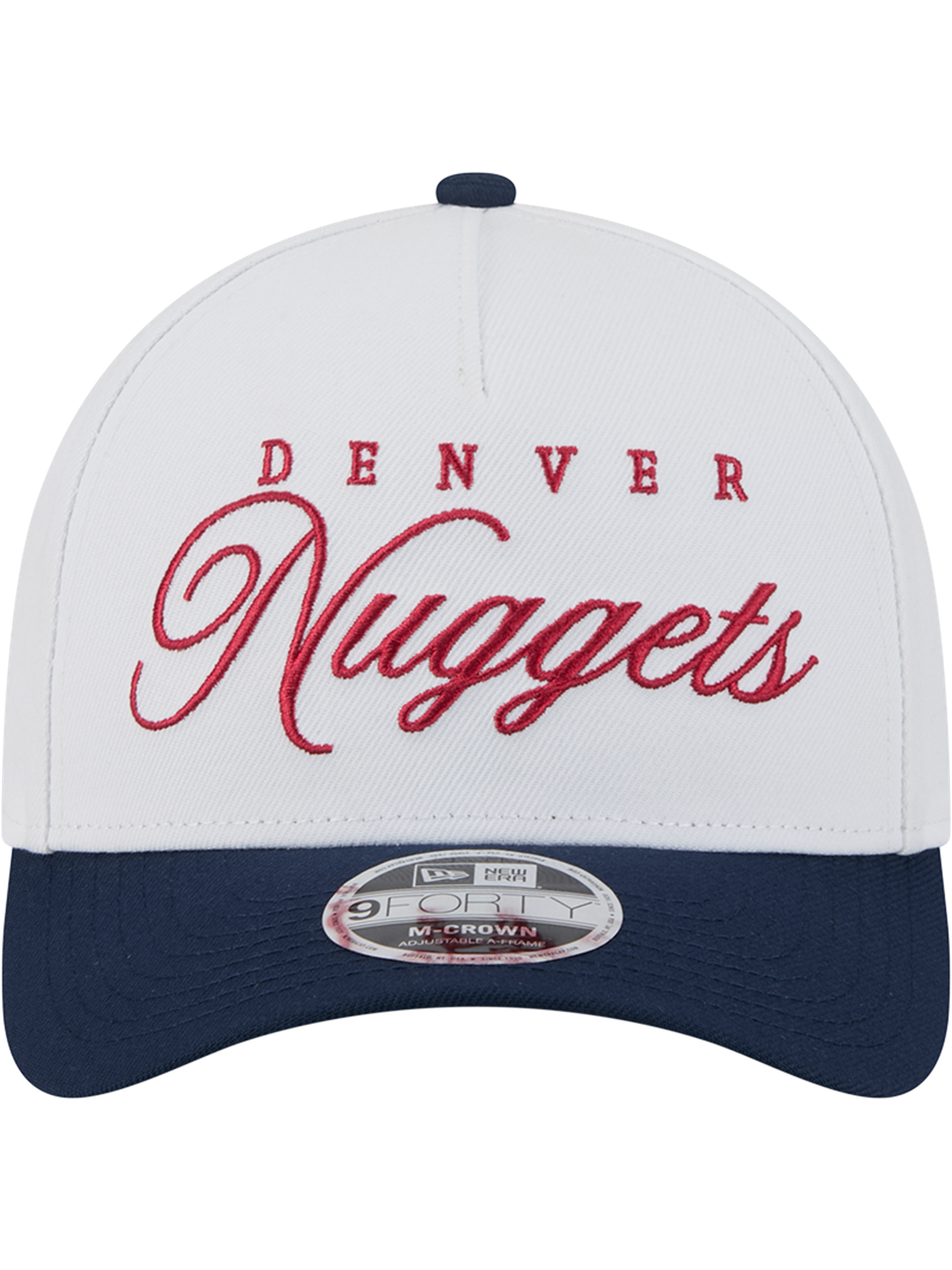 Denver Nuggets New Era NBA 25 Draft 9FORTY M-Crown A-Frame Snapback Hat - White