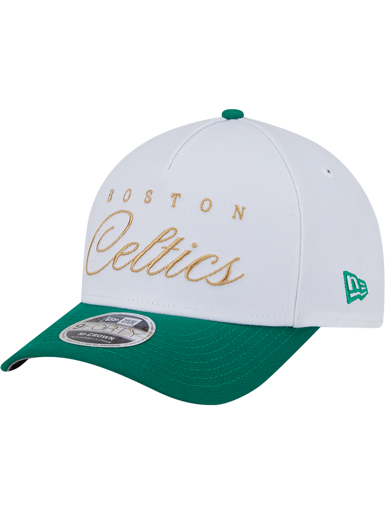 Boston Celtics New Era NBA 25 Draft 9FORTY M-Crown A-Frame Snapback Hat - White