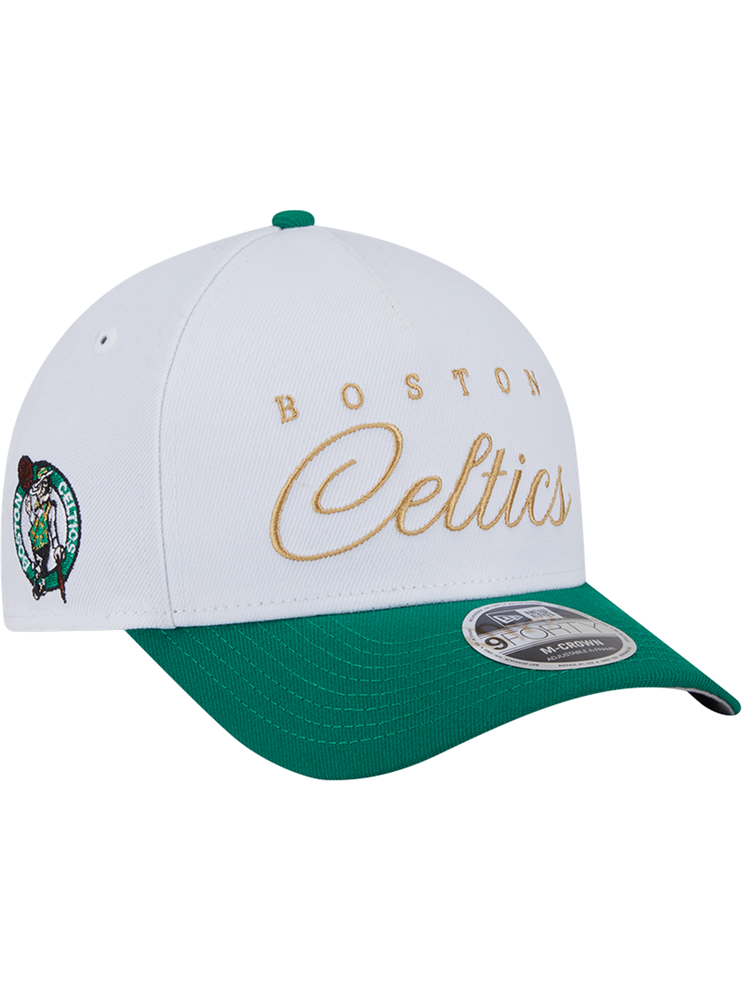 Boston Celtics New Era NBA 25 Draft 9FORTY M-Crown A-Frame Snapback Hat - White