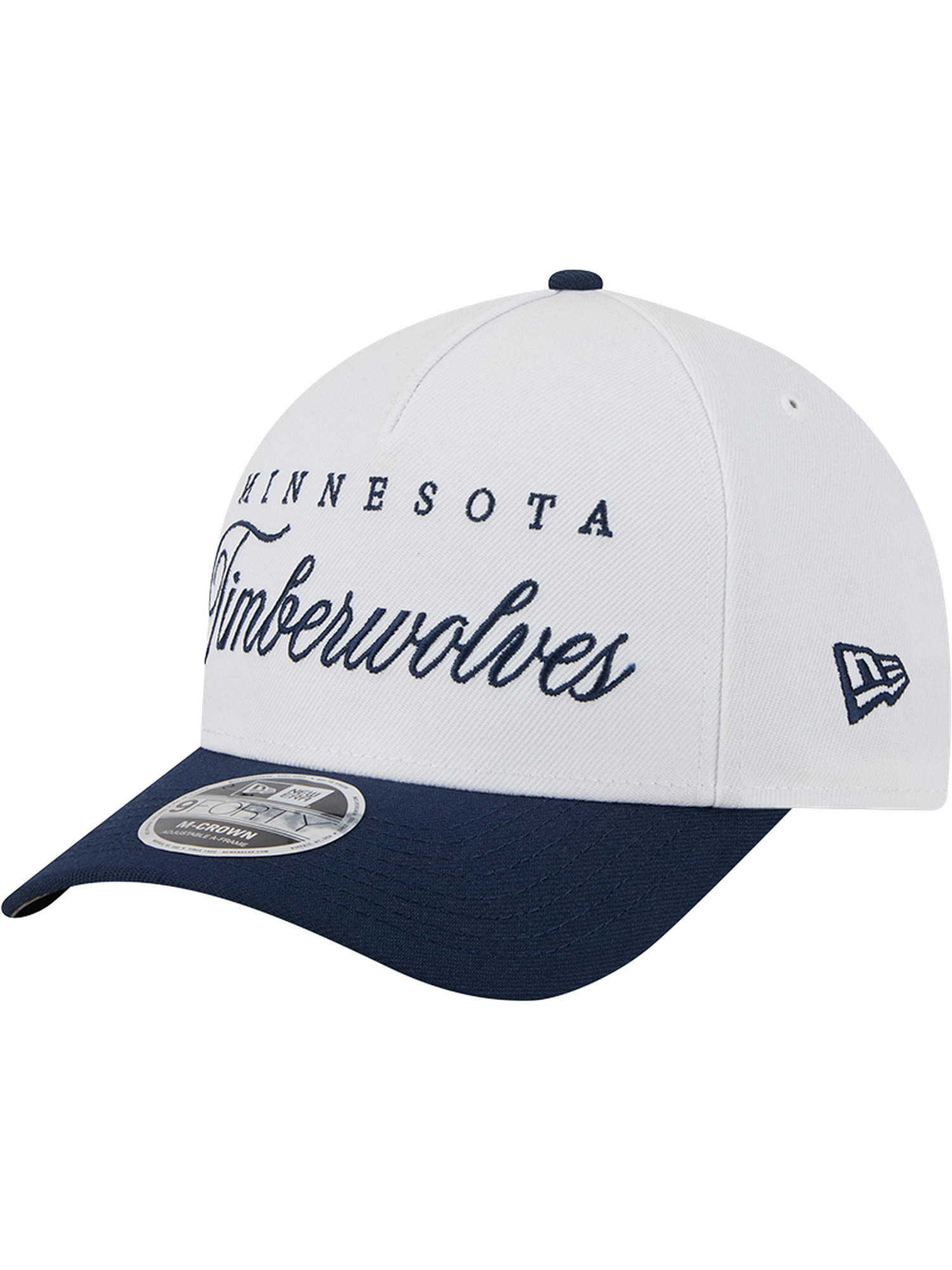 Minnesota Timberwolves New Era NBA 25 Draft 9FORTY M-Crown A-Frame Snapback Hat - White