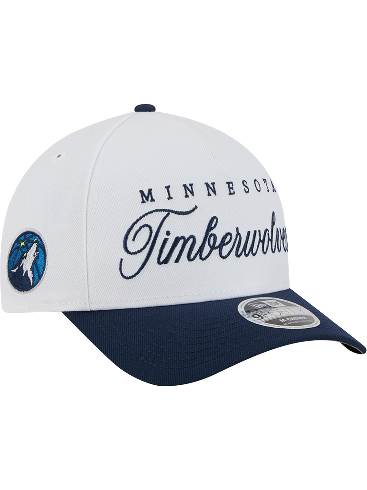 Minnesota Timberwolves New Era NBA 25 Draft 9FORTY M-Crown A-Frame Snapback Hat - White