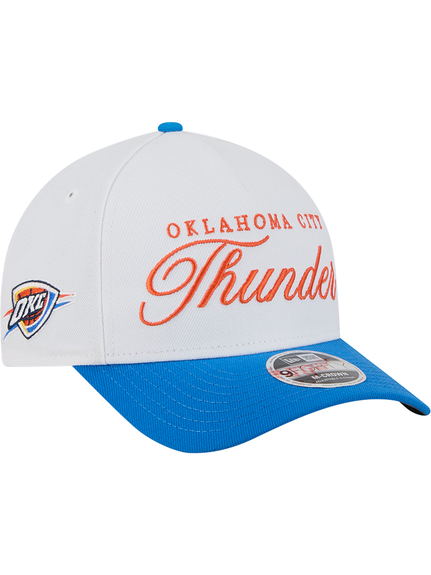 Oklahoma City Thunder New Era NBA 25 Draft 9FORTY M-Crown A-Frame Snapback Hat - White