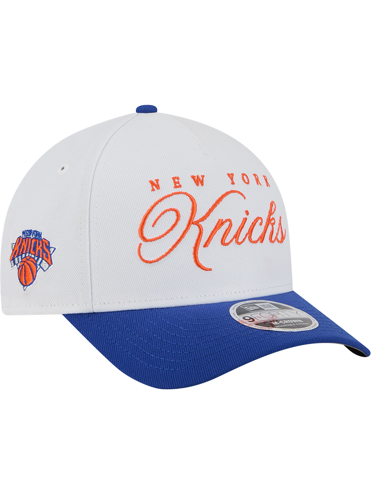 New York Knicks New Era NBA 25 Draft 9FORTY M-Crown A-Frame Snapback Hat - White