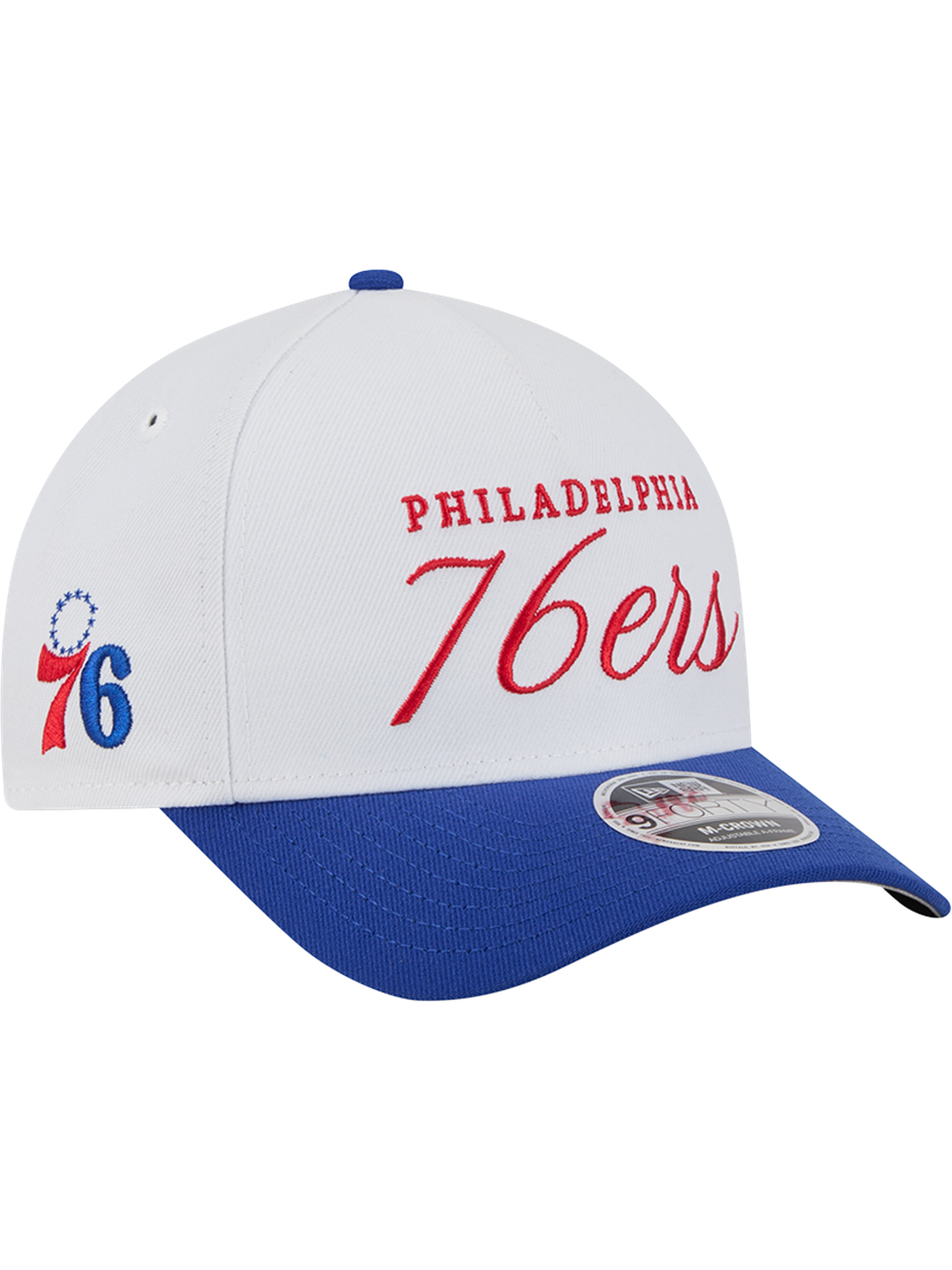 Philadelphia 76ers New Era NBA 25 Draft 9FORTY M-Crown A-Frame Snapback Hat - White