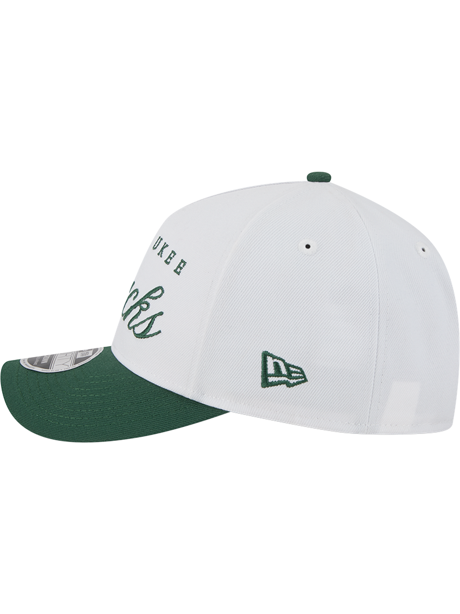 MIlwaukee Bucks New Era NBA 25 Draft 9FORTY M-Crown A-Frame Snapback Hat - White