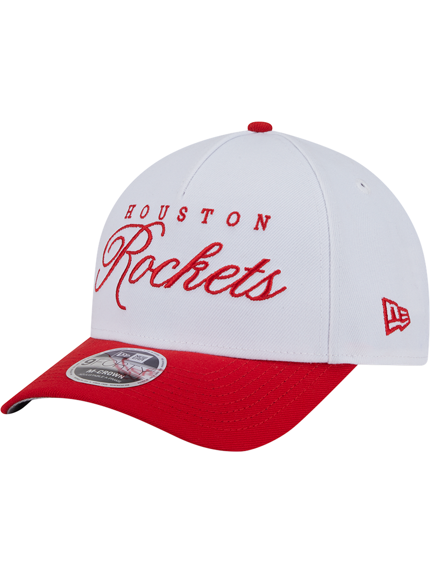 Houston Rockets New Era NBA 25 Draft 9FORTY M-Crown A-Frame Snapback Hat - White