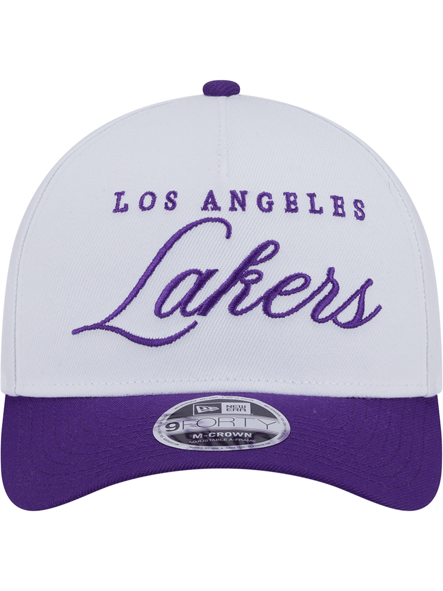 Los Angeles Lakers New Era NBA 25 Draft 9FORTY M-Crown A-Frame Snapback Hat - White