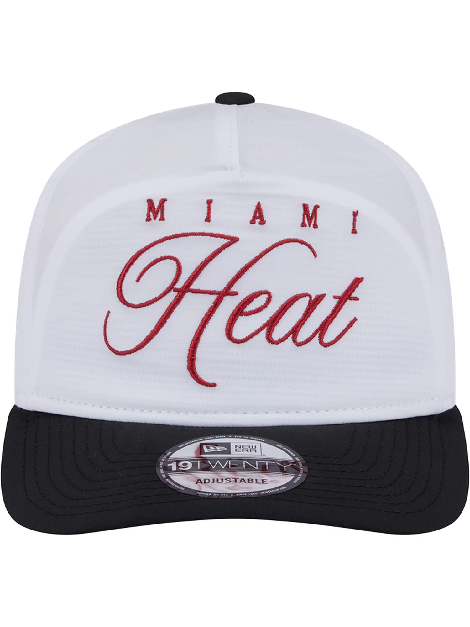 Miami Heat New Era NBA 25 Draft 19TWENTY A-Frame Pre-Curved Hat - White