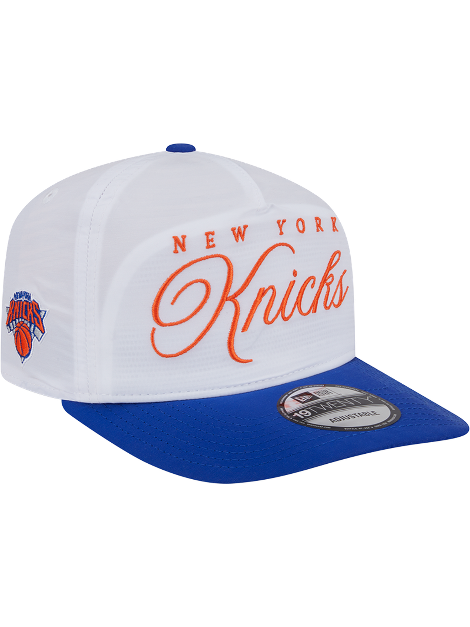New York Knicks New Era NBA 25 Draft 19TWENTY A-Frame Pre-Curved Hat - White