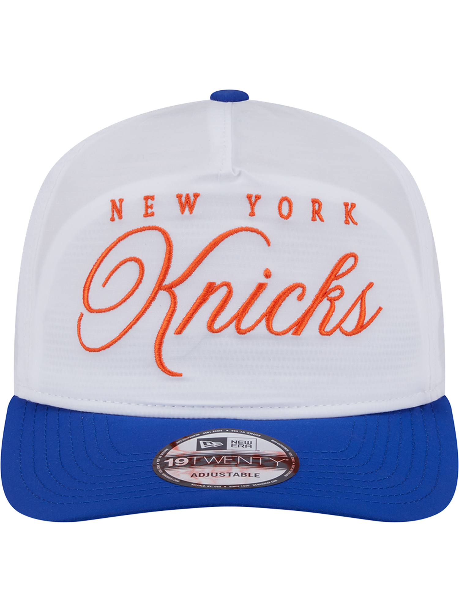 New York Knicks New Era NBA 25 Draft 19TWENTY A-Frame Pre-Curved Hat - White