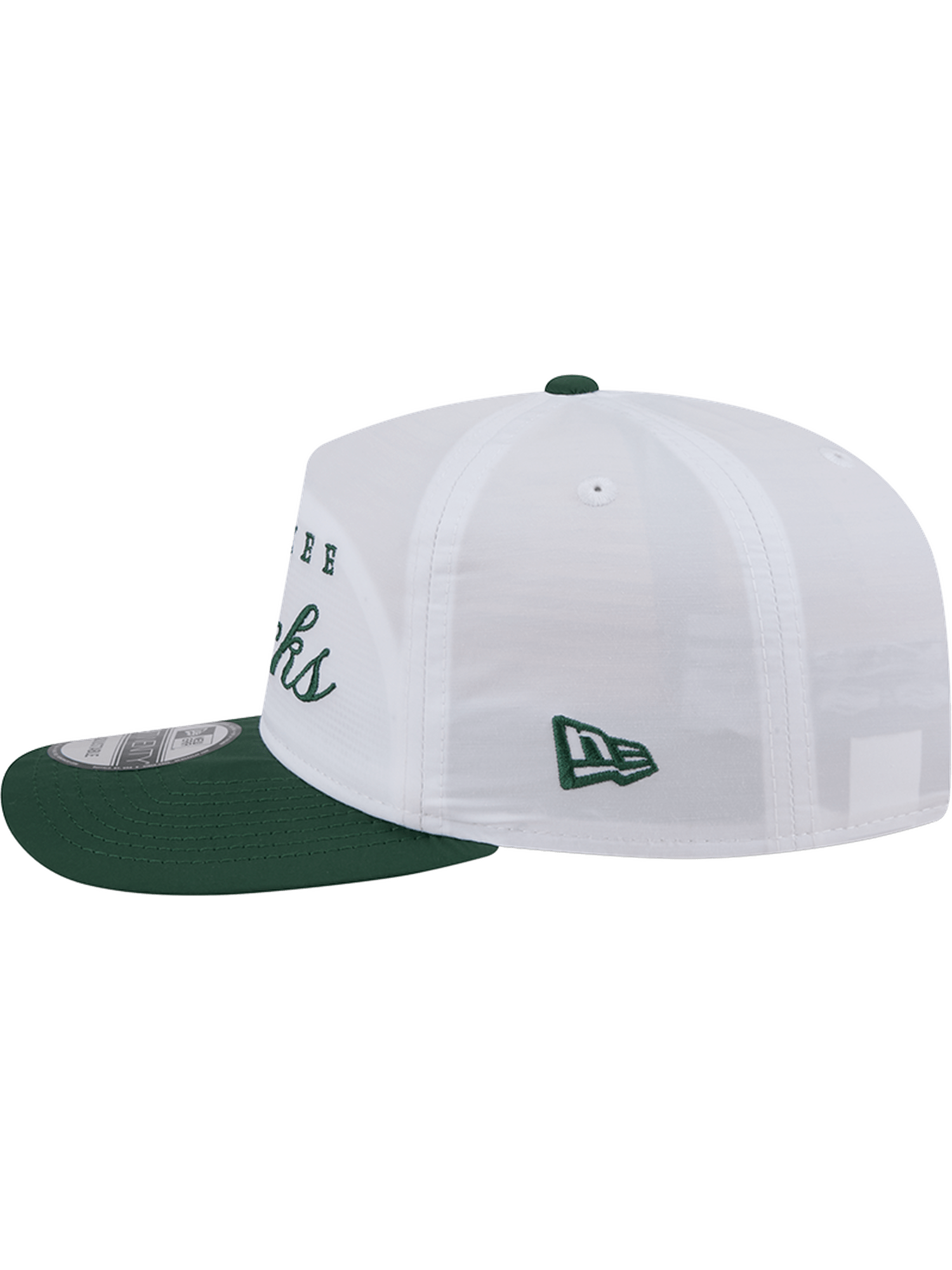 MIlwaukee Bucks New Era NBA 25 Draft 19TWENTY A-Frame Pre-Curved Hat - White