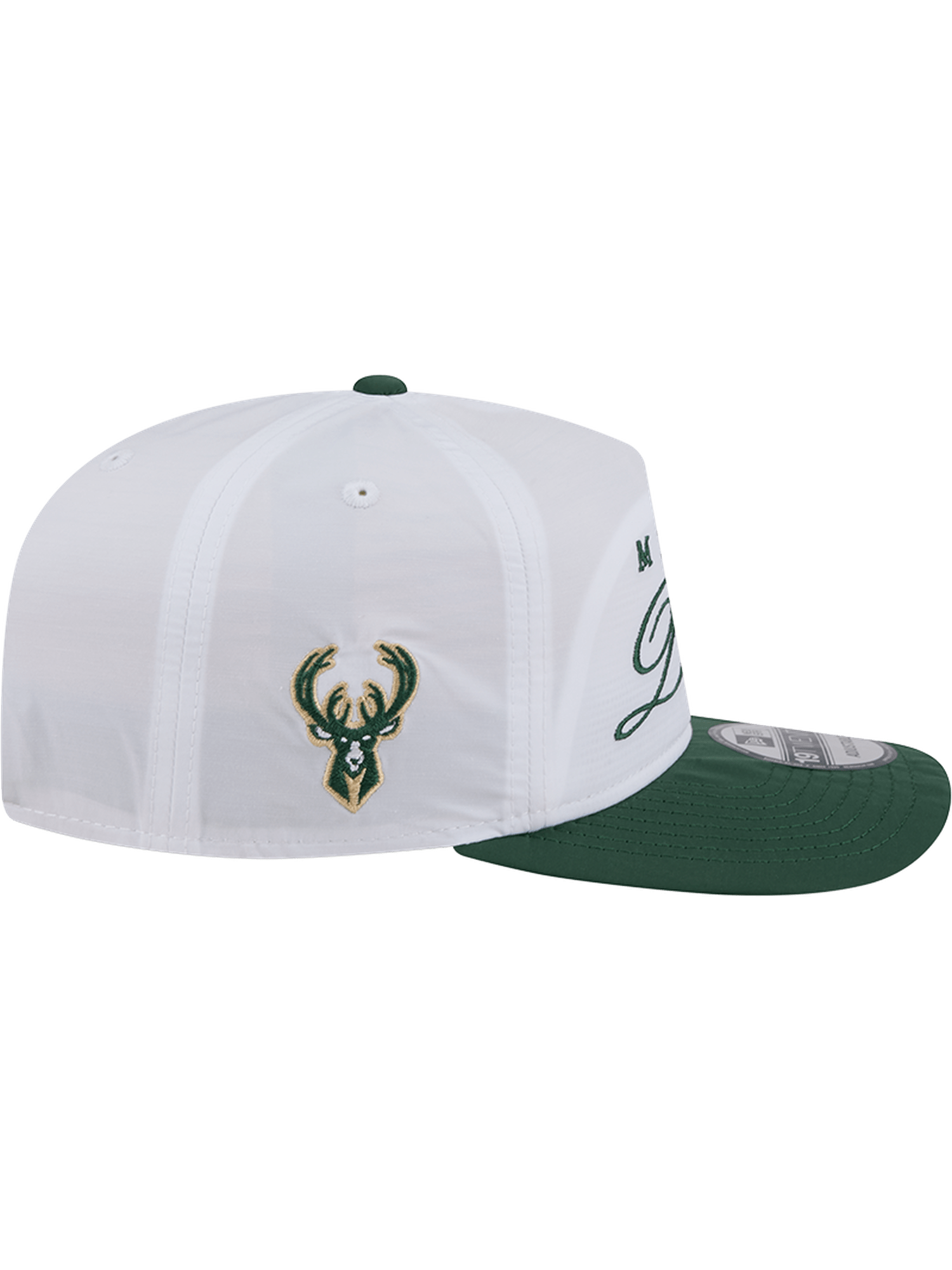 MIlwaukee Bucks New Era NBA 25 Draft 19TWENTY A-Frame Pre-Curved Hat - White
