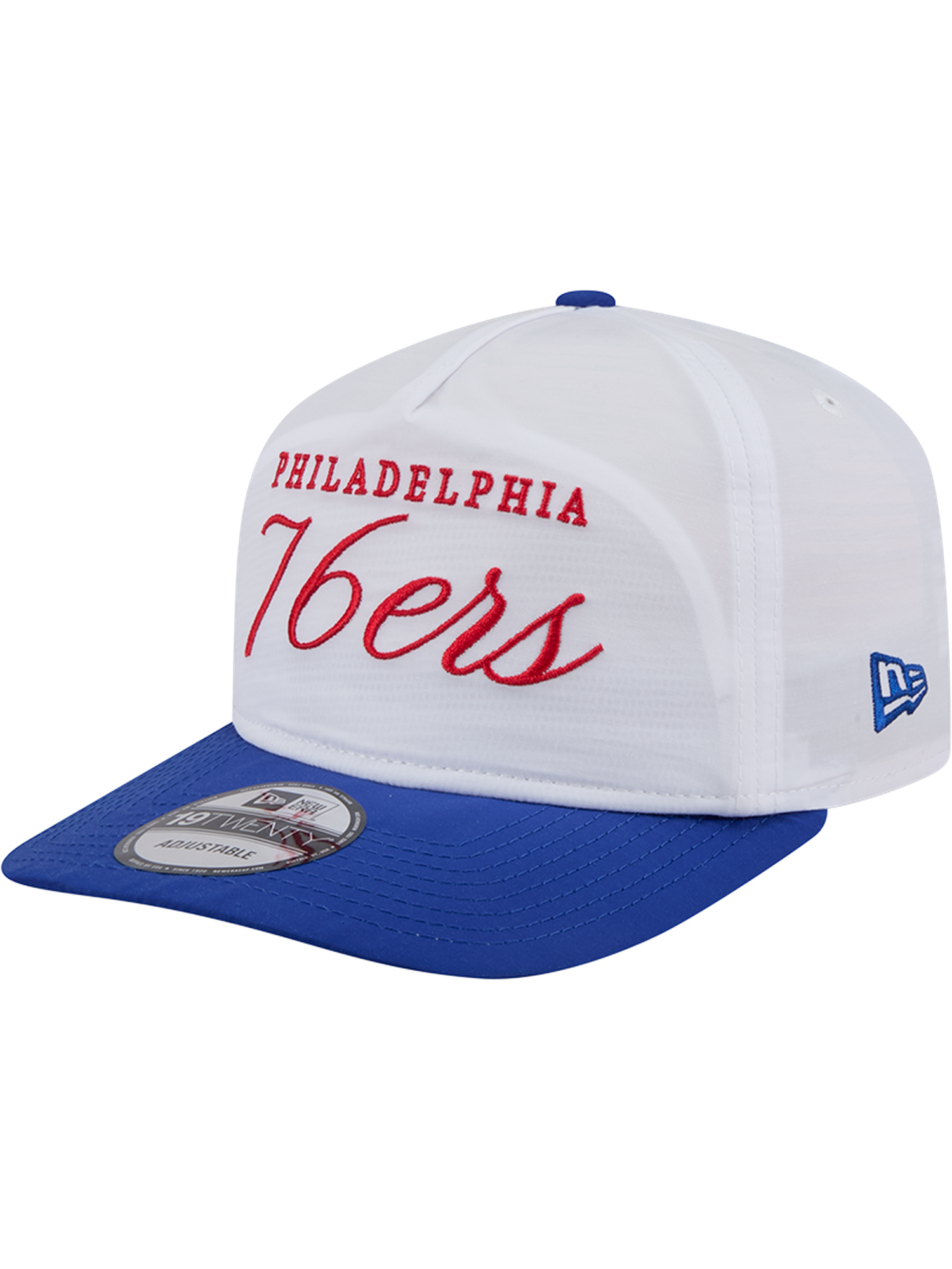 Philadelphia 76ers New Era NBA 25 Draft 19TWENTY A-Frame Pre-Curved Hat - White