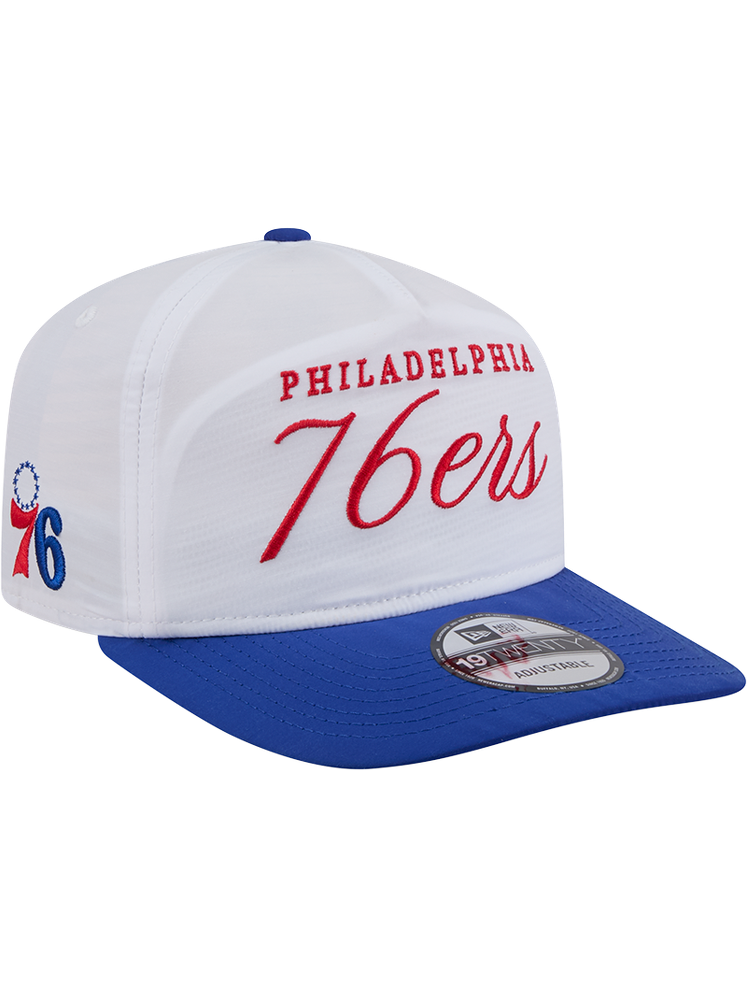 Philadelphia 76ers New Era NBA 25 Draft 19TWENTY A-Frame Pre-Curved Hat - White
