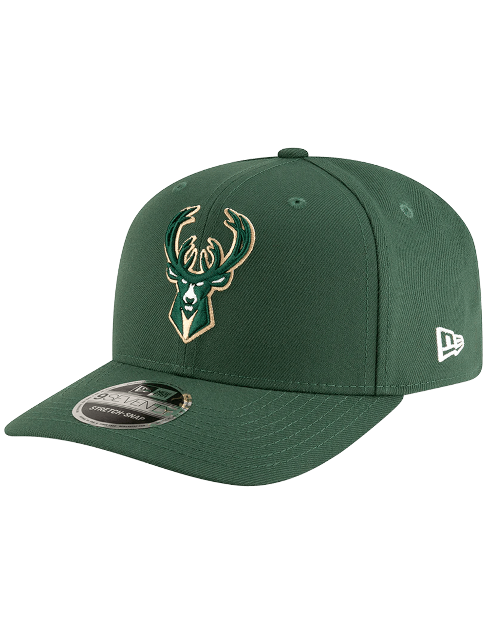 Milwaukee Bucks New Era NBA Team 9SEVENTY Stretch-Snapback Hat - Green