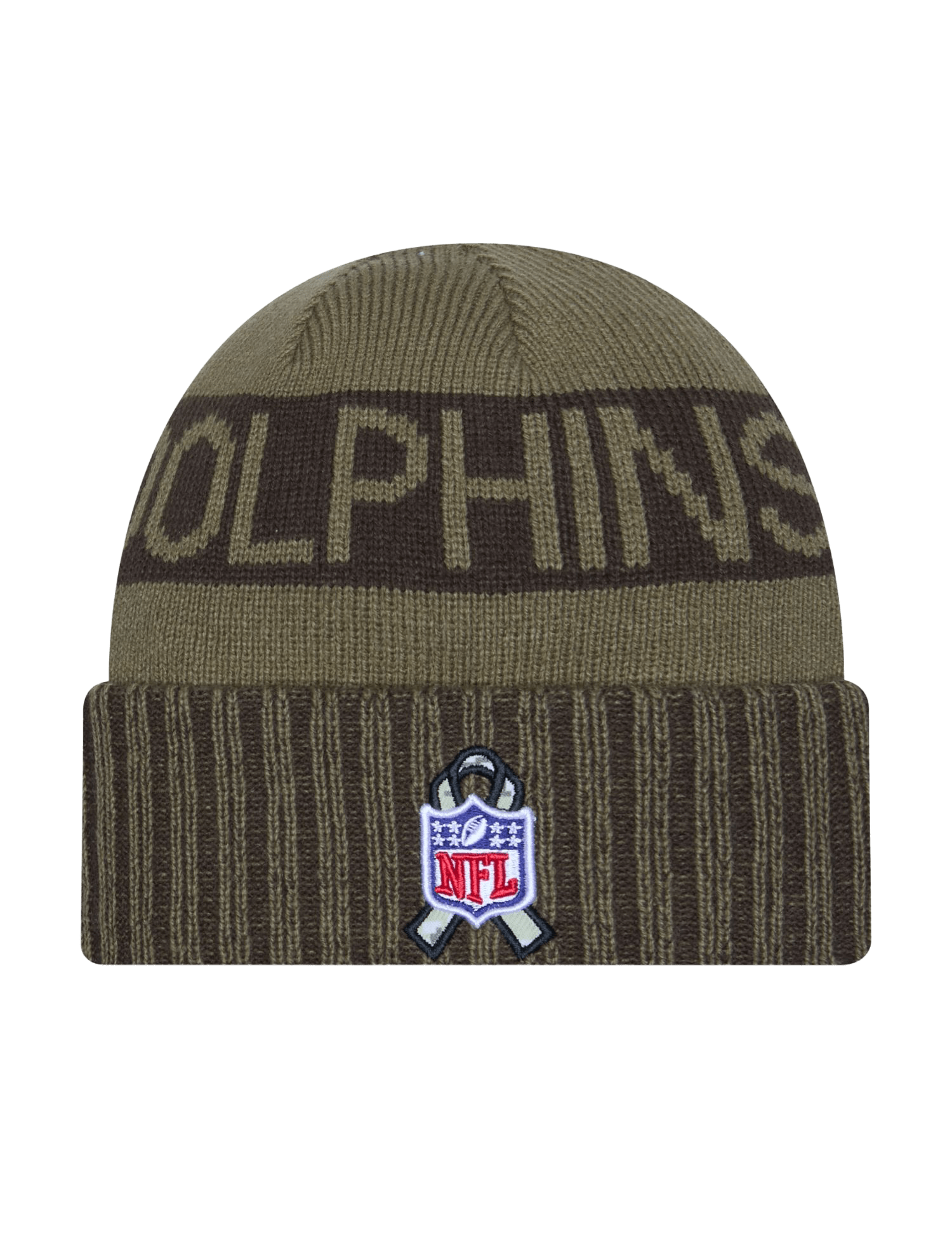 MIami Dolphins New Era NFL 25 Salute To Service Knit Beanie