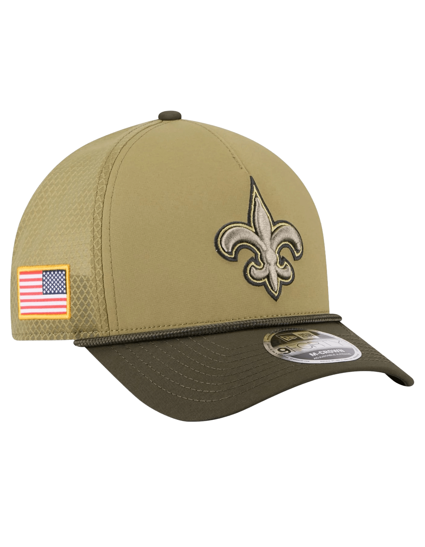 New Orleans Saints New Era NFL 25 Salute To Service 9FORTY M-Crown Snapback Hat