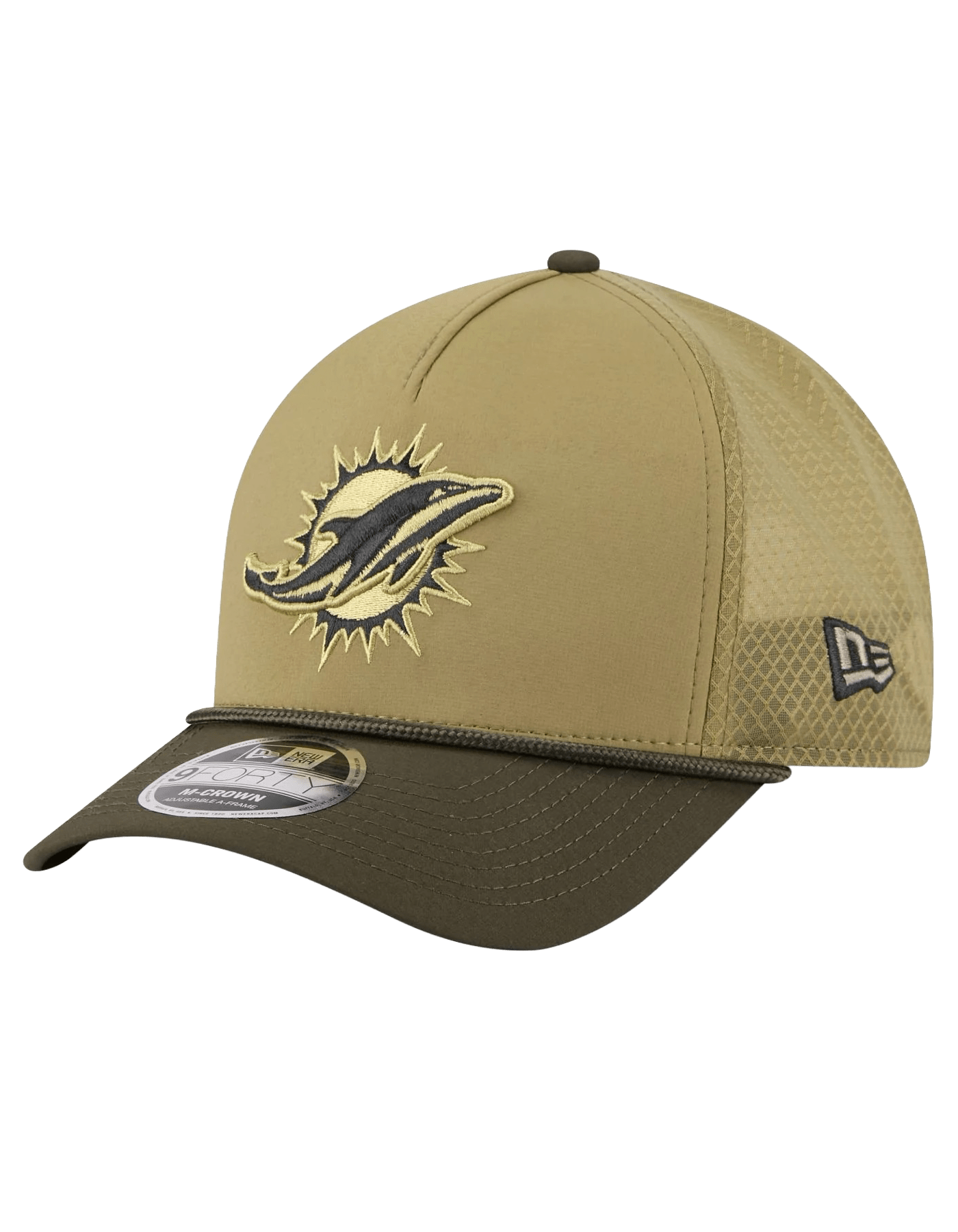 MIami Dolphins New Era NFL 25 Salute To Service 9FORTY M-Crown Snapback Hat