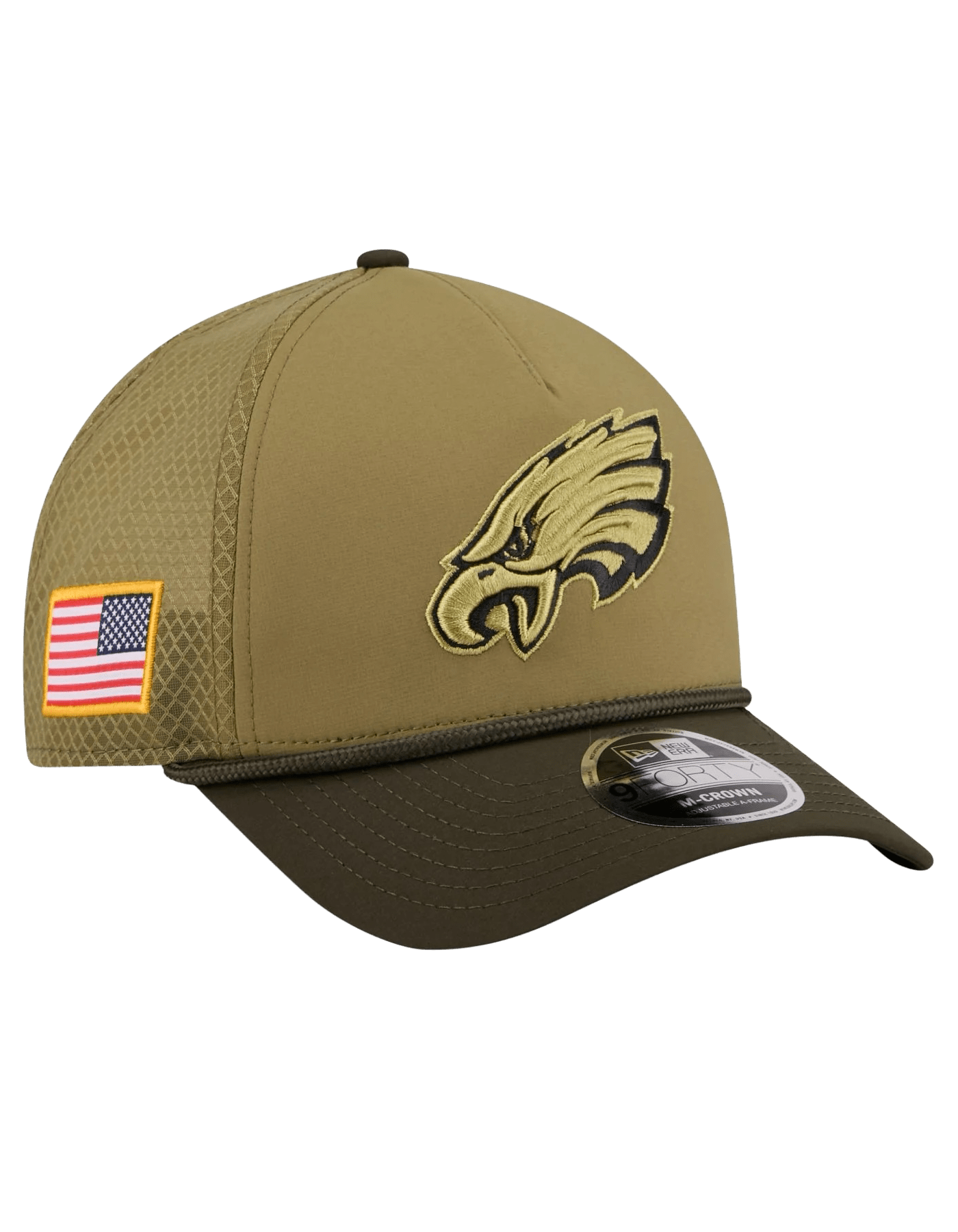 Philadelphia Eagles New Era NFL 25 Salute To Service 9FORTY M-Crown Snapback Hat