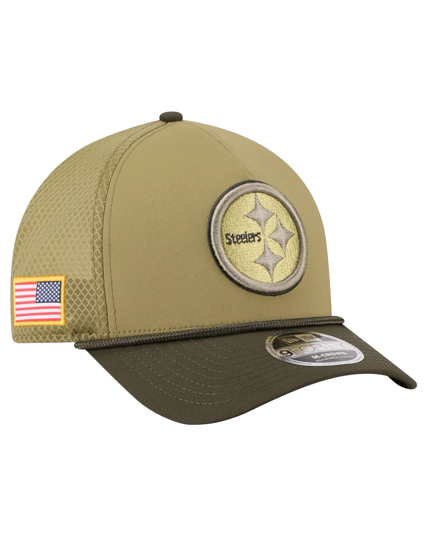 Pittsburgh Steelers New Era NFL 25 Salute To Service 9FORTY M-Crown Snapback Hat