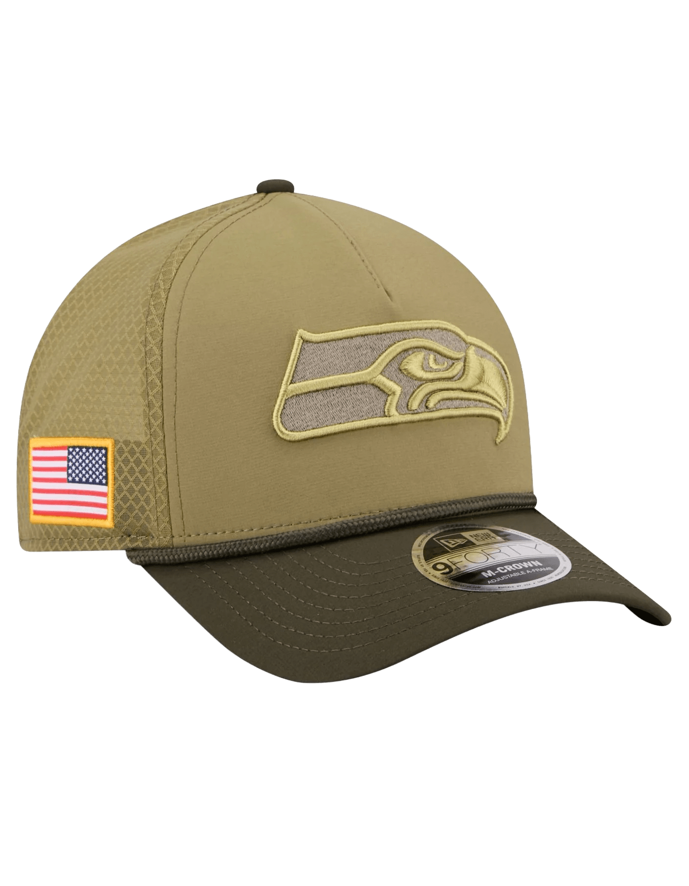 Seattle Seahawks New Era NFL 25 Salute To Service 9FORTY M-Crown Snapback Hat