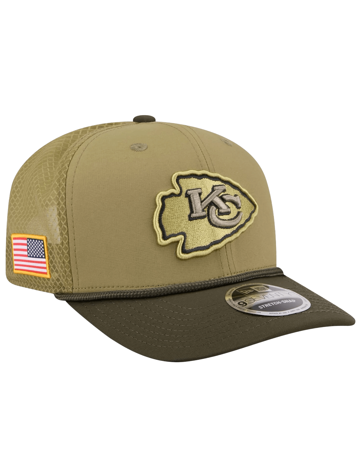Kansas City Chiefs New Era NFL 25 Salute To Service 9SEVENTY Stretch-Snapback Hat