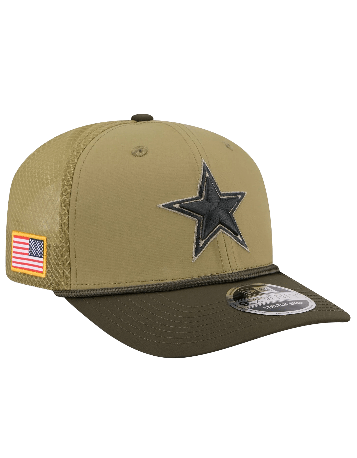 Dallas Cowboys New Era NFL 25 Salute To Service 9SEVENTY Stretch-Snapback Hat