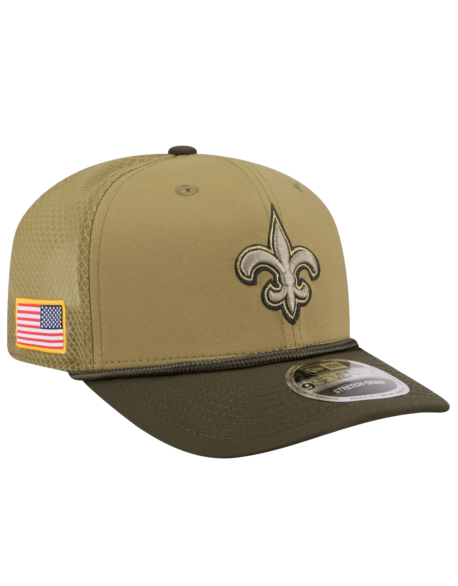 New Orleans Saints New Era NFL 25 Salute To Service 9SEVENTY Stretch-Snapback Hat