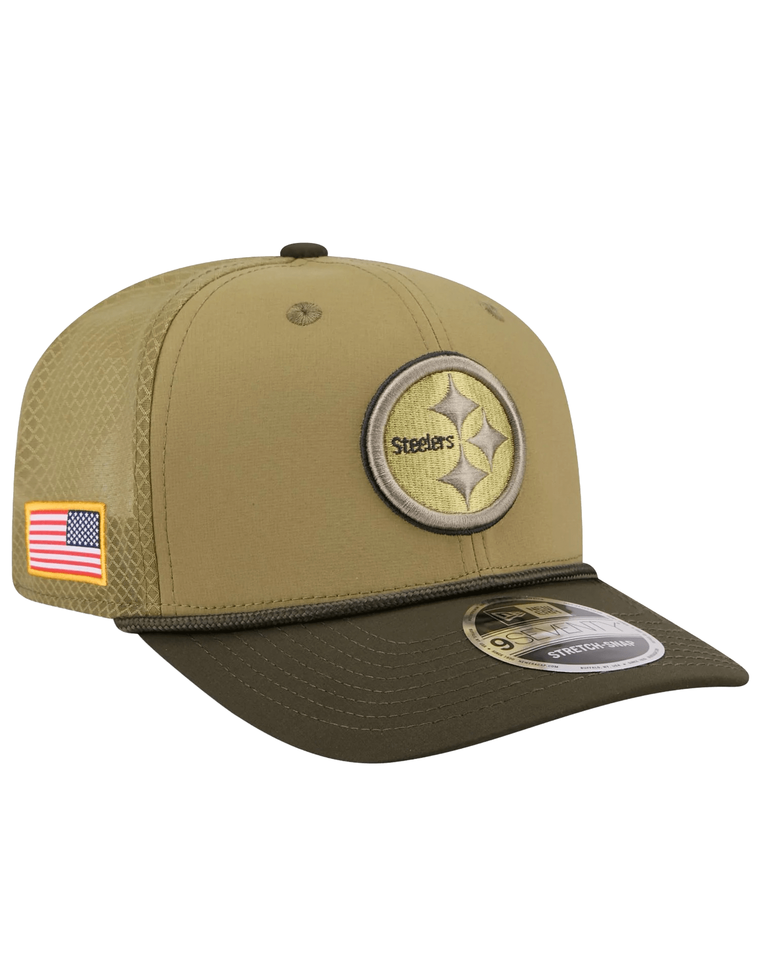Pittsburgh Steelers New Era NFL 25 Salute To Service 9SEVENTY Stretch-Snapback Hat