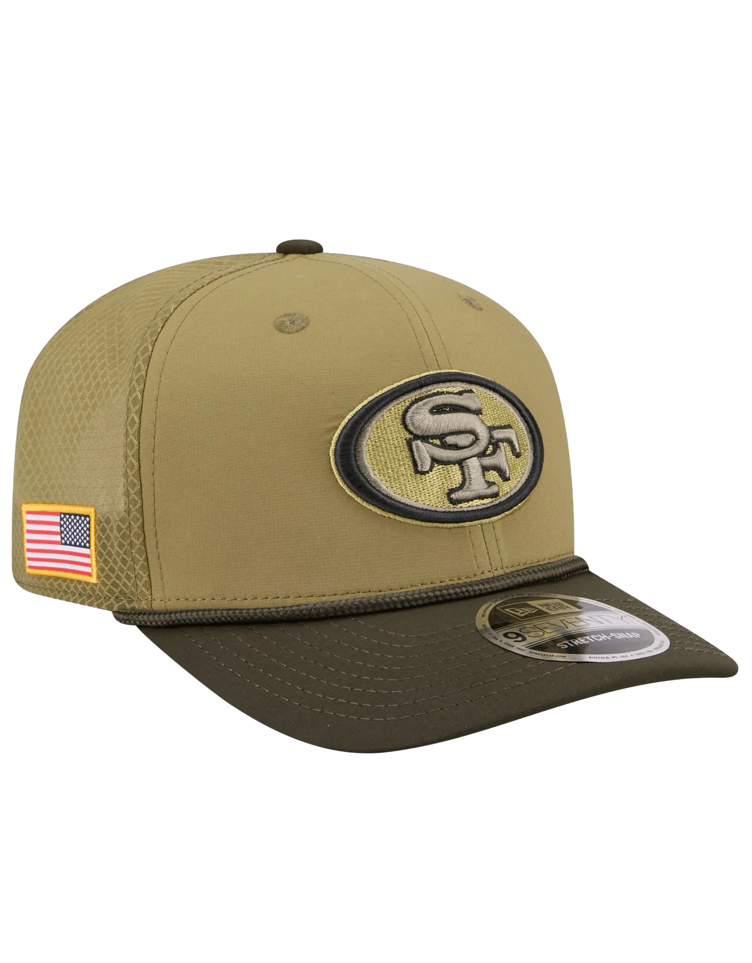 San Francisco 49ers New Era NFL 25 Salute To Service 9SEVENTY Stretch-Snapback Hat